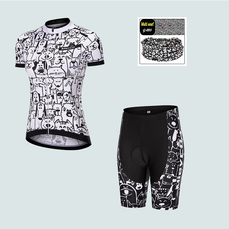 Mountain Biking Underwear - Women's Cycling Jersey Suit, Short Sleeve