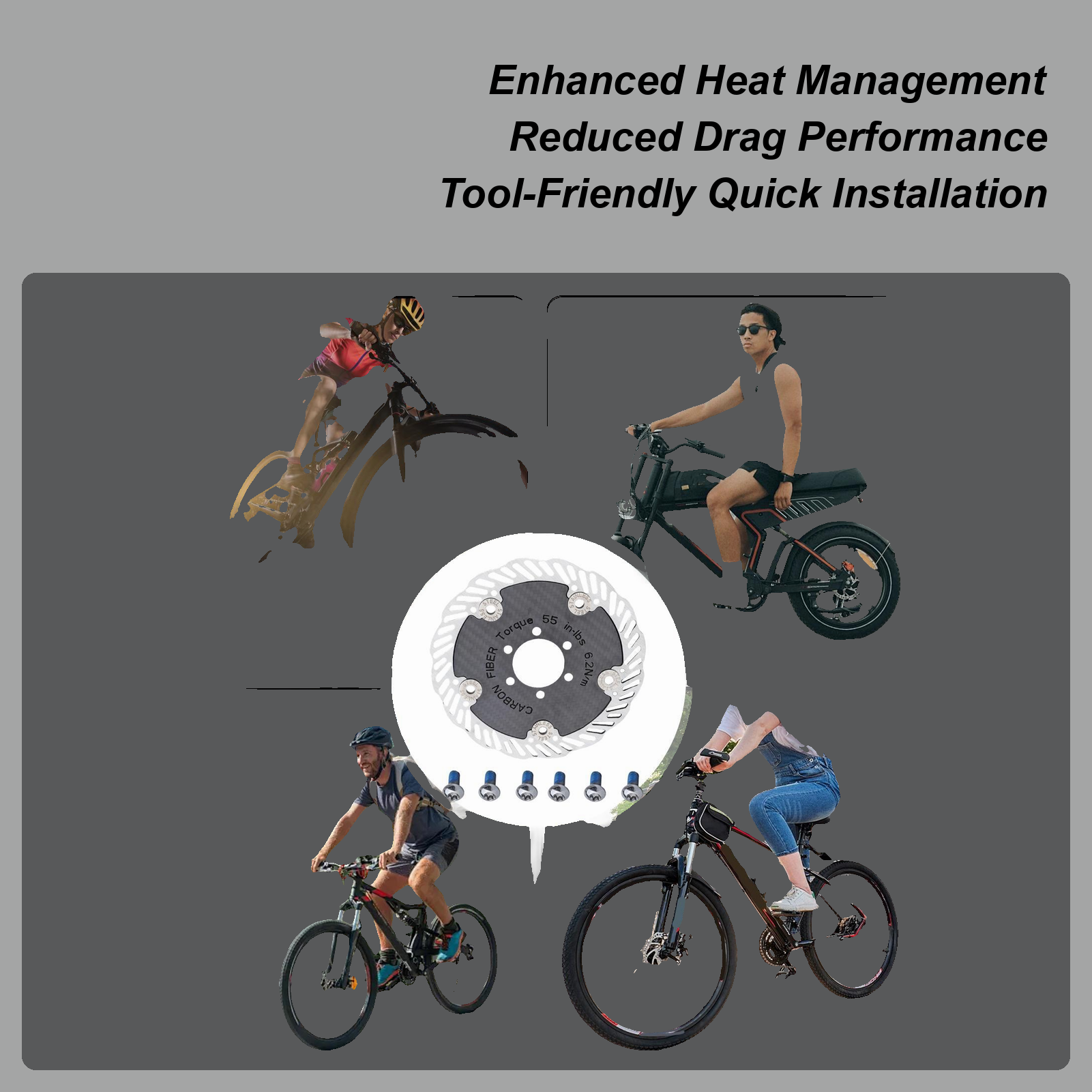 Mountain Biking Youth - Carbon fiber bike disc brake rotors