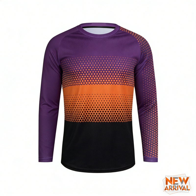 3D Printed Colorful Gradient T - огляд і ціна Mountain Biking Long Sleeve Shirt