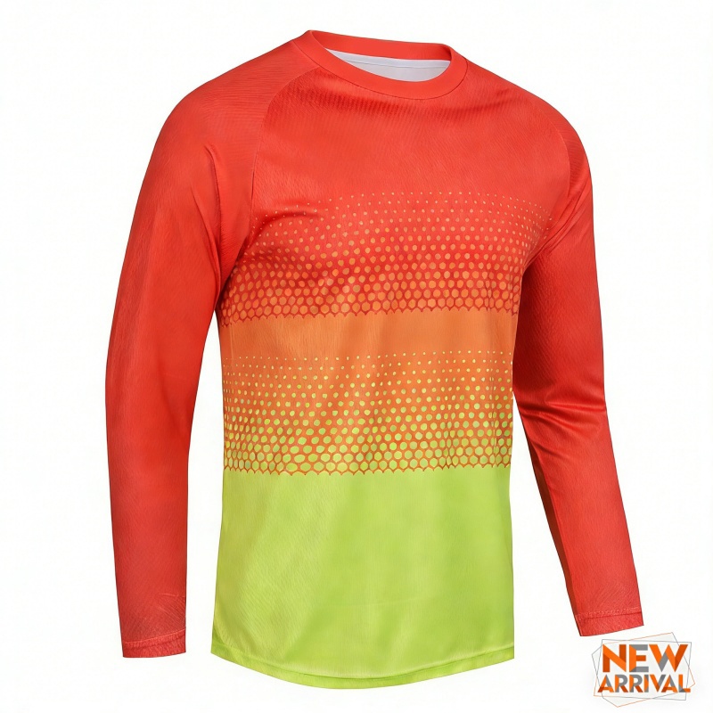 3D Printed Colorful Gradient T - огляд і ціна Mountain Biking Long Sleeve Shirt