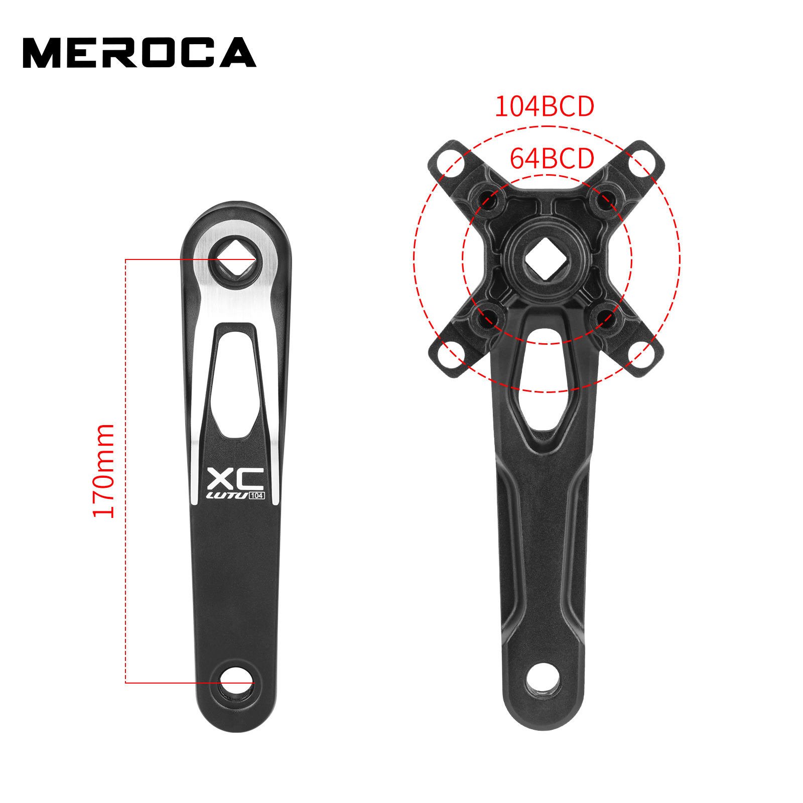 MEROCA Bicycle Crankset 104BCD - огляд і ціна Mountain Biking Xc